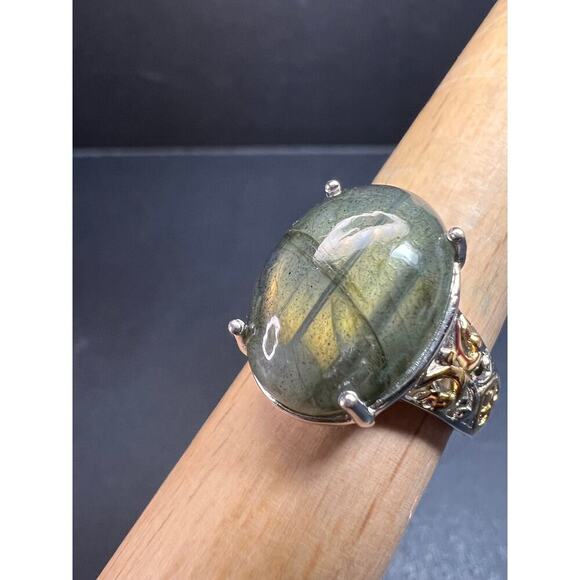 NEW Karis labradorite two toned ring size 9 - Picture 2 of 15